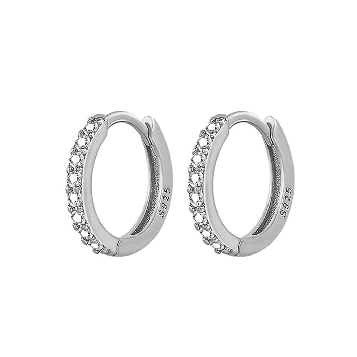 boucles d'oreilles anneaux silver